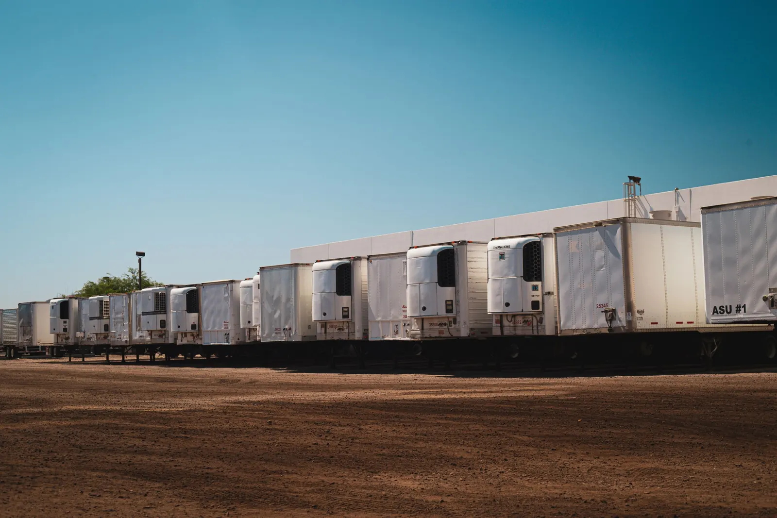 A refrigerated truck