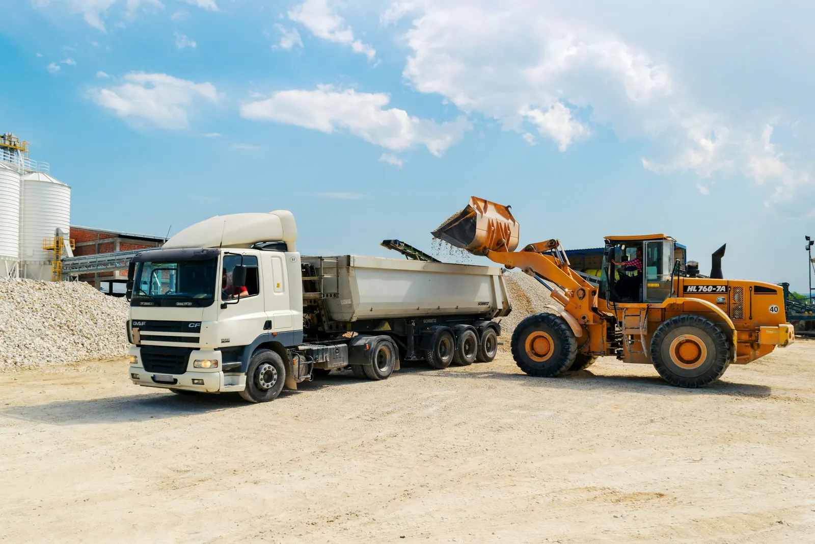 A loader at work on a site